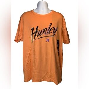 NEW Men's Orange Cream HURLEY Graphic Tee Size XL